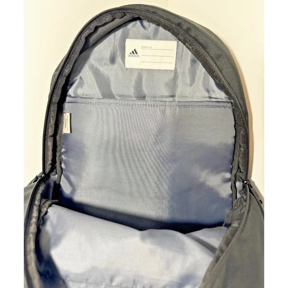 Preloved Adidas Backpack City Embroidered Laptop Bag Blk/White-‎ School Book Bag